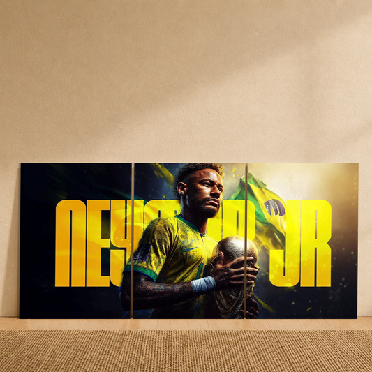 Neymar Jr. 3-Piece Metal Wall Art