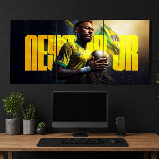 Neymar Jr. 3-Piece Metal Wall Art