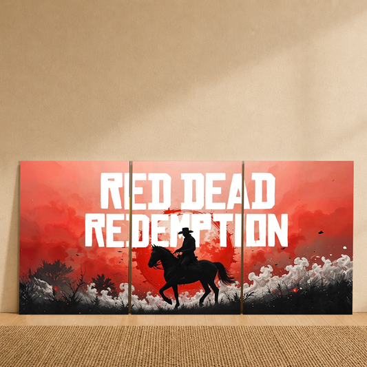 Red Dead Redemption 3-Piece Metal Wall Art