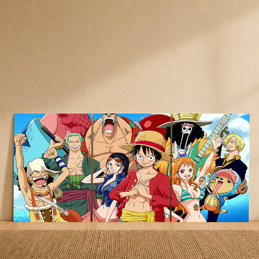 The Straw Hat Pirates 3-Piece Metal Wall Art