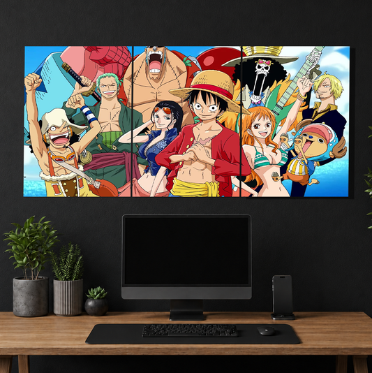The Straw Hat Pirates 3-Piece Metal Wall Art