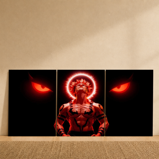 Ryomen Sukuna 3-Piece Metal Wall Art