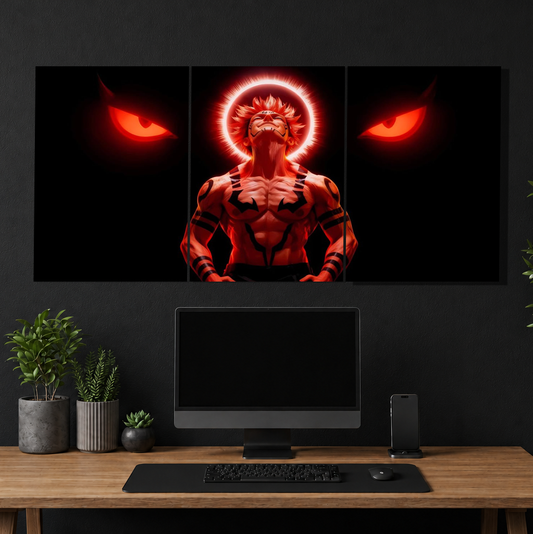 Ryomen Sukuna 3-Piece Metal Wall Art