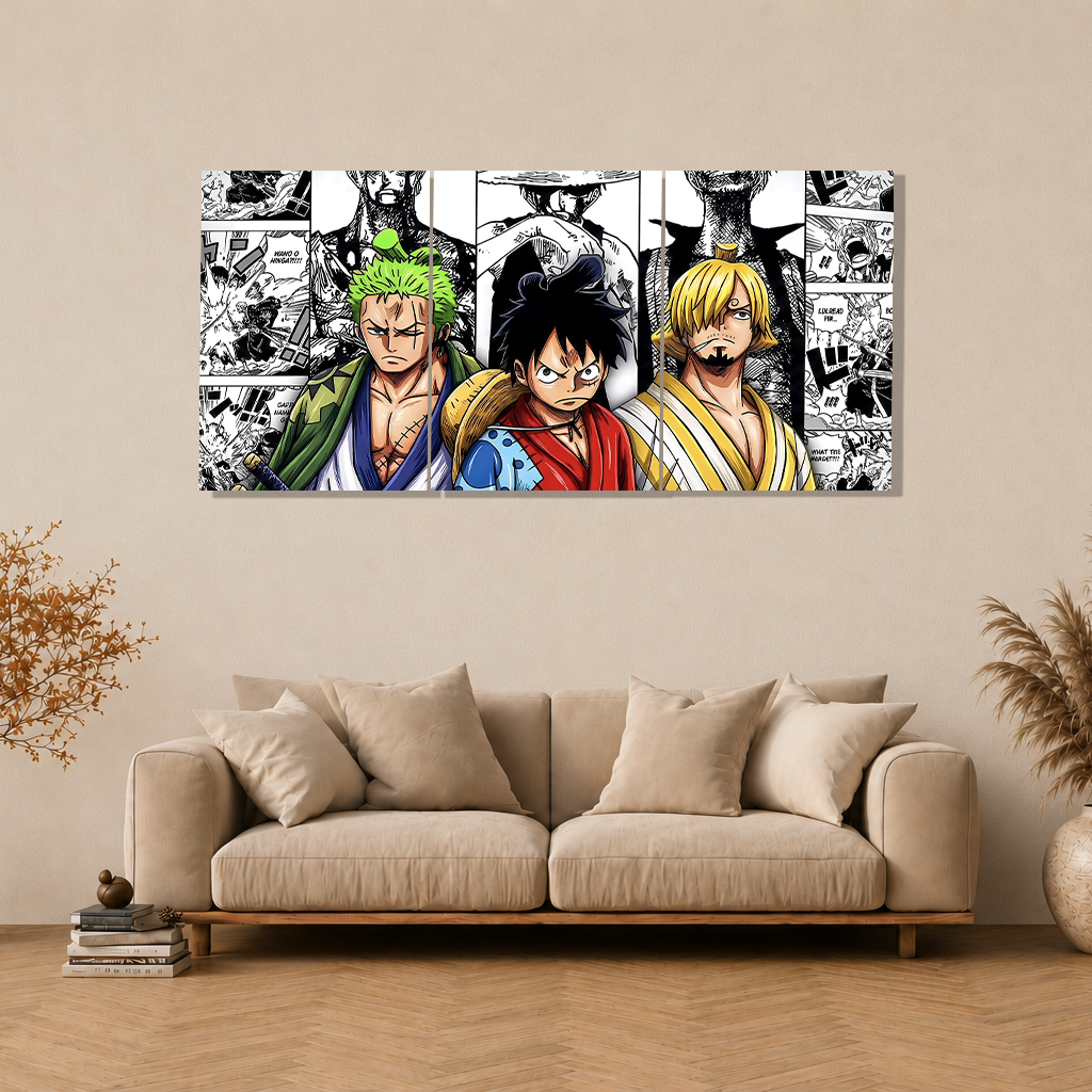 The Monster Trio 3-Piece Metal Wall Art