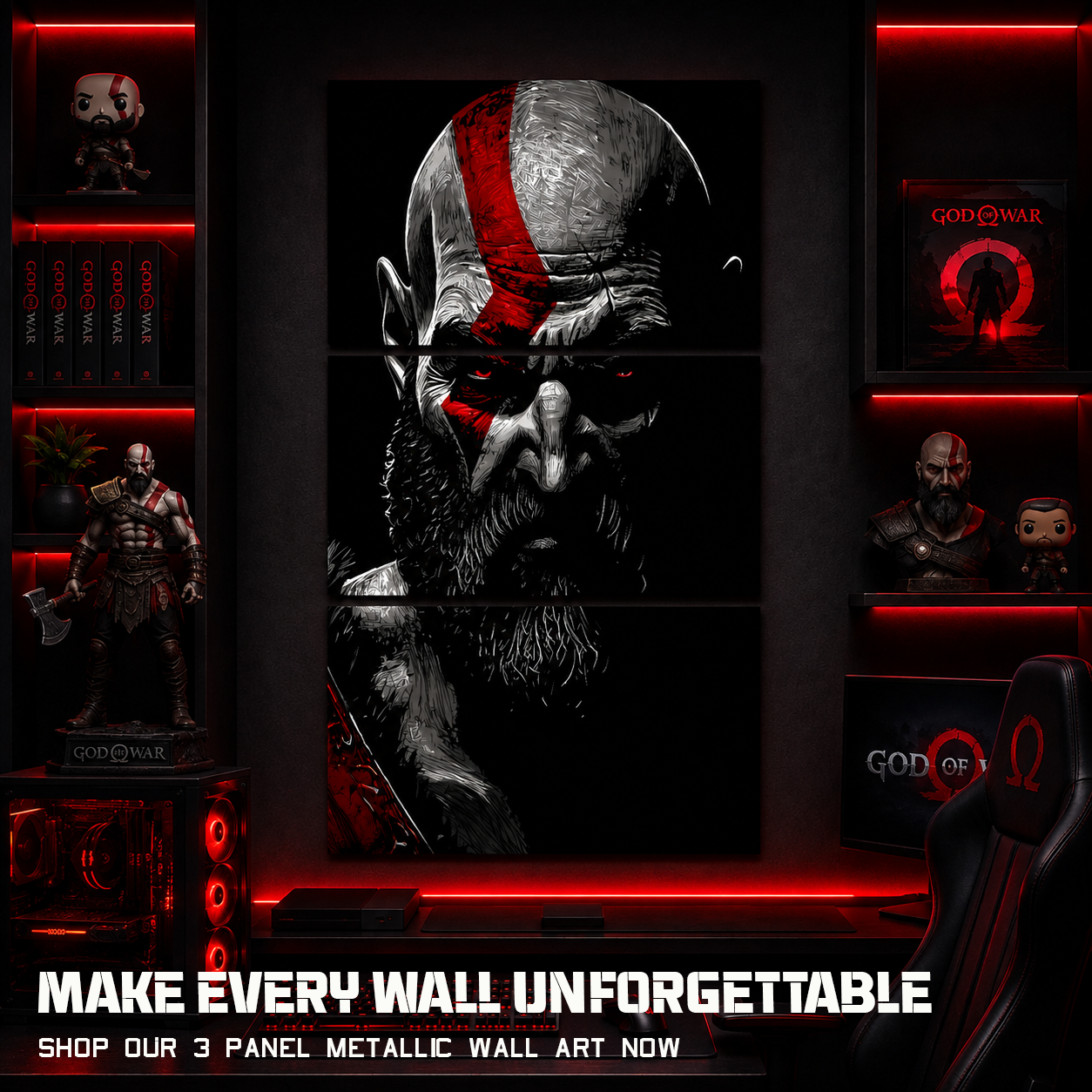 Kratos 3-Piece Metal Wall Art