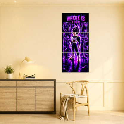 Vegeta Saiyan Pride 3-Piece Metal Wall Art