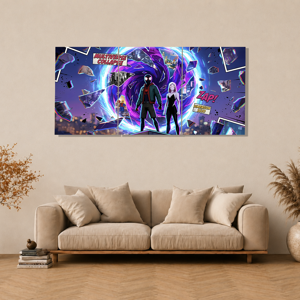 Across the Spider-Verse 3-Piece Metal Wall Art