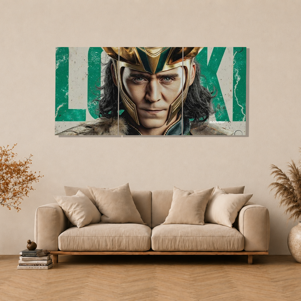 God of Mischief 3-Piece Metal Wall Art