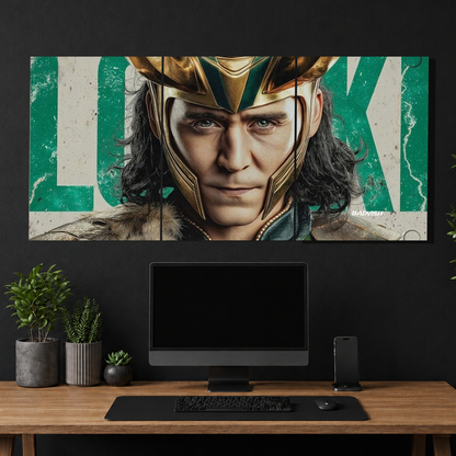 God of Mischief 3-Piece Metal Wall Art