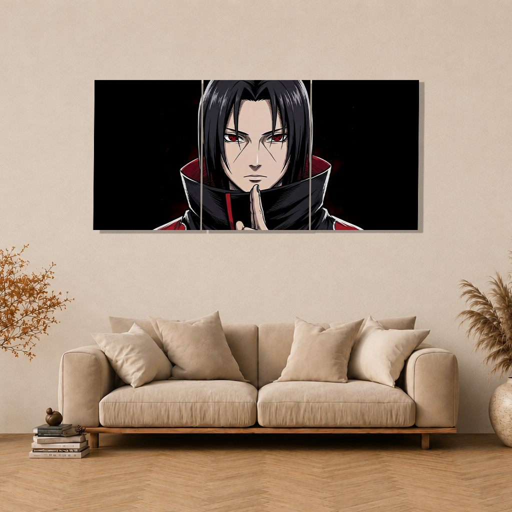 The Crow of the Uchiha 3-Piece Metal Wall Art