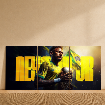 Neymar Jr. 3-Piece Metal Wall Art