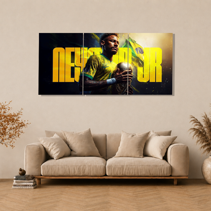 Neymar Jr. 3-Piece Metal Wall Art
