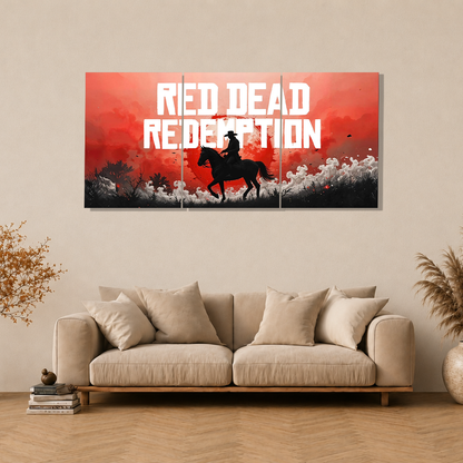 Red Dead Redemption 3-Piece Metal Wall Art