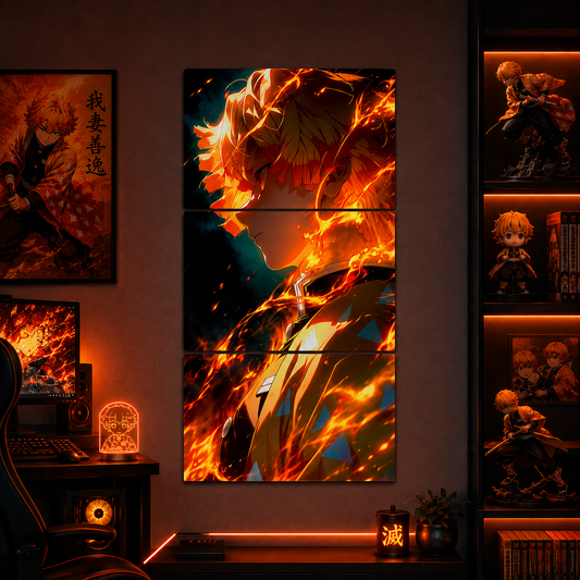 Zenitsu Agatsuma 3-Piece Metal Wall Art