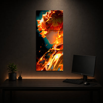 Zenitsu Agatsuma 3-Piece Metal Wall Art
