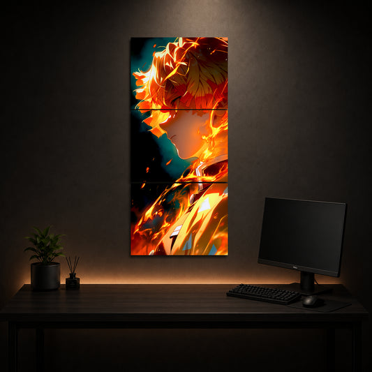 Zenitsu Agatsuma 3-Piece Metal Wall Art