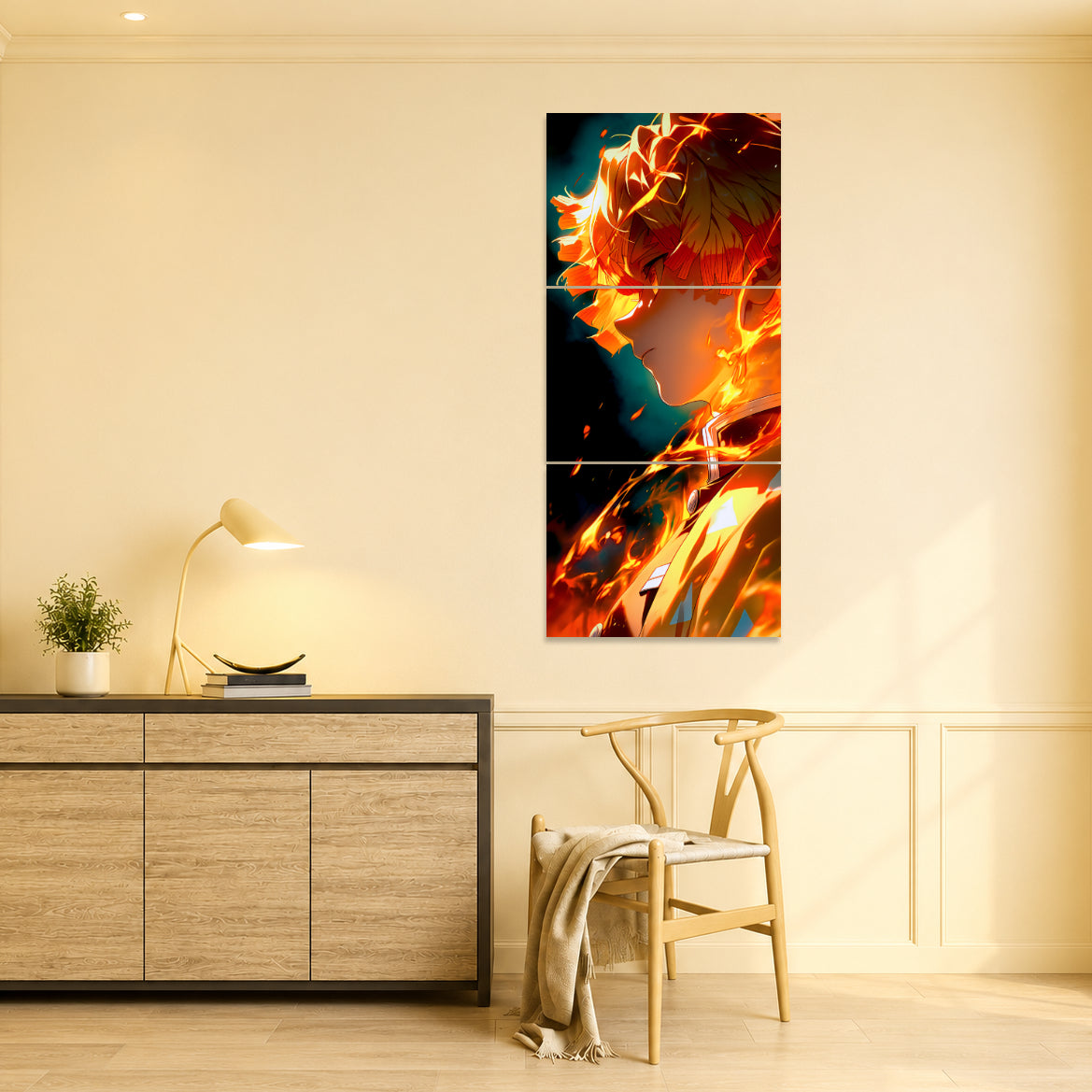 Zenitsu Agatsuma 3-Piece Metal Wall Art