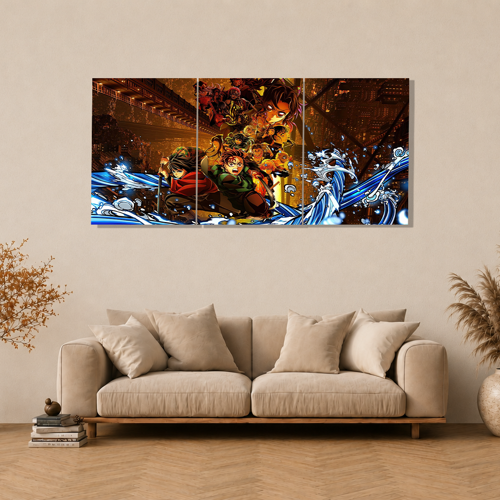 Infinity Castle 3-Piece Metal Wall Art