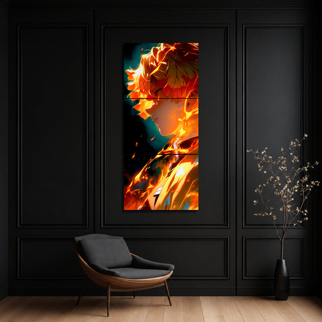 Zenitsu Agatsuma 3-Piece Metal Wall Art