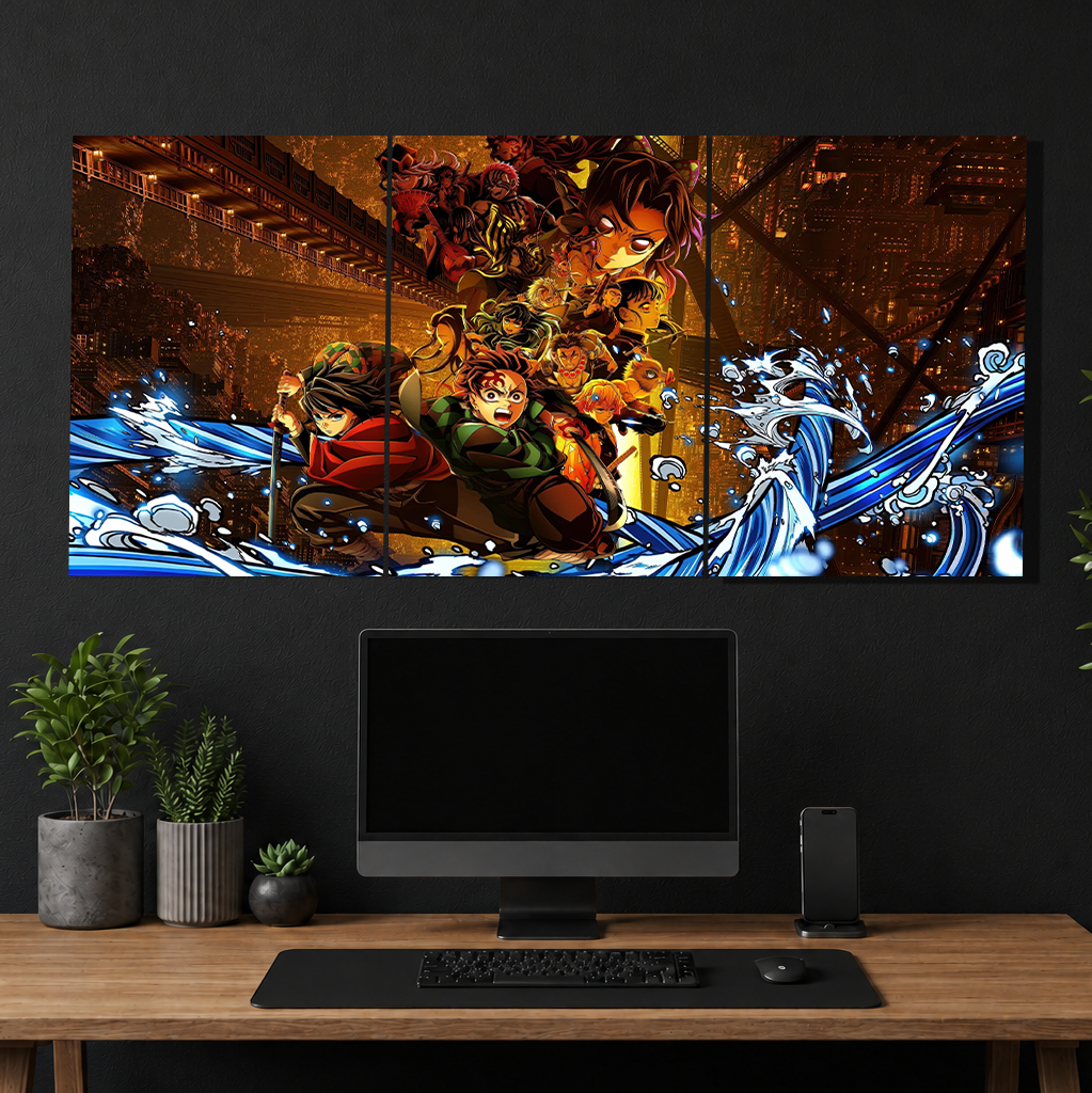 Infinity Castle 3-Piece Metal Wall Art