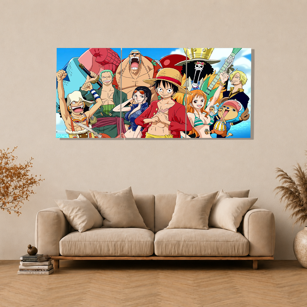 The Straw Hat Pirates 3-Piece Metal Wall Art
