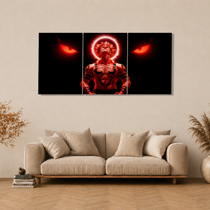 Ryomen Sukuna 3-Piece Metal Wall Art