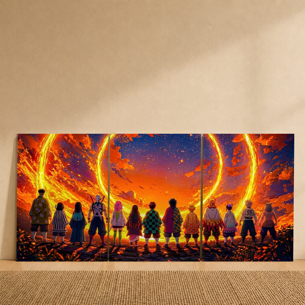 Hashiras 3-Piece Metal Wall Art