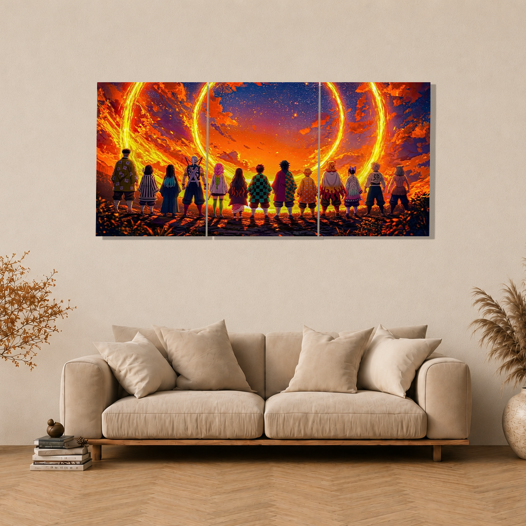 Hashiras 3-Piece Metal Wall Art