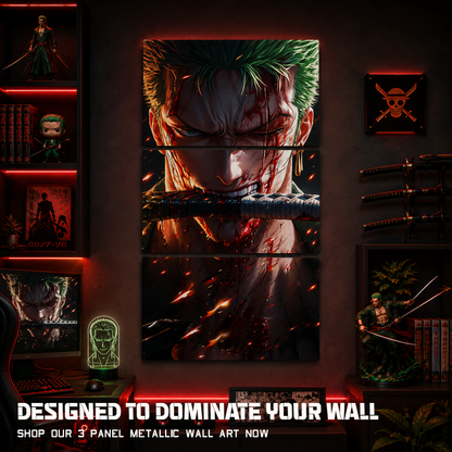 Roronoa Zoro 3-Piece Metal Wall Art