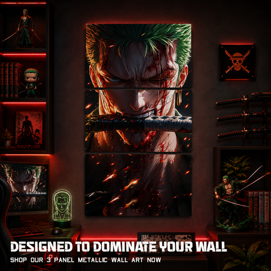 Roronoa Zoro 3-Piece Metal Wall Art