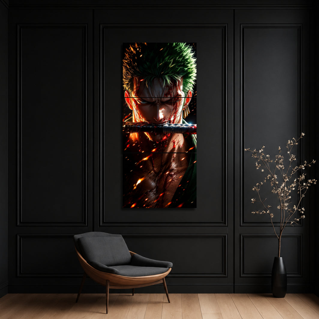 Roronoa Zoro 3-Piece Metal Wall Art