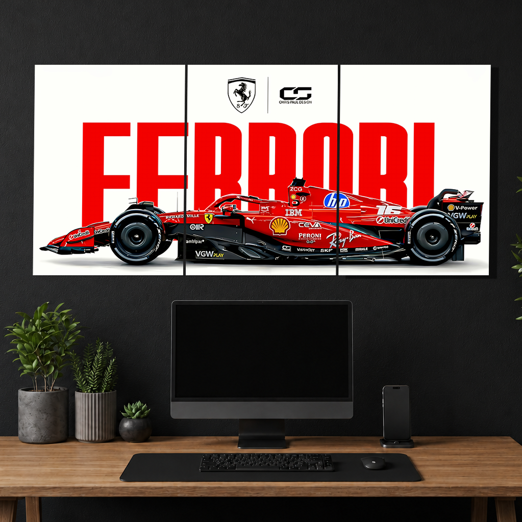 Ferrari 3-Piece Metal Wall Art