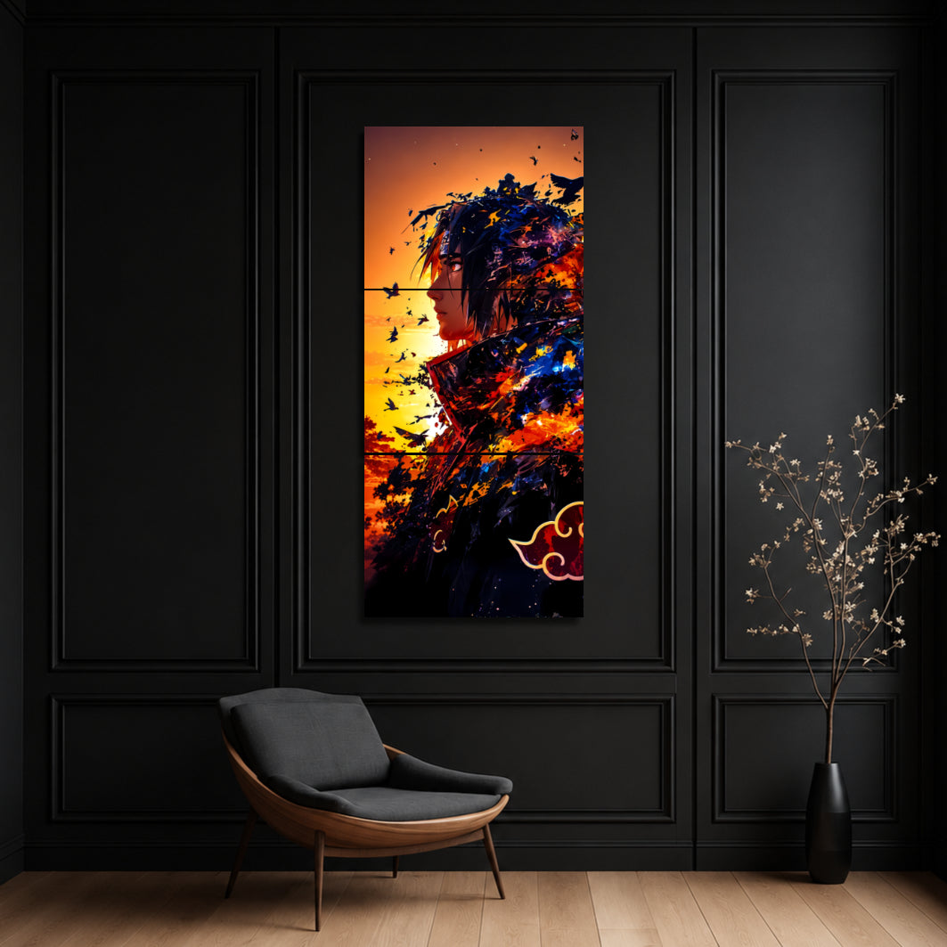 Itachi Uchiha 3-Piece Metal Wall Art