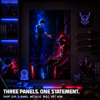 Solo leveling 3-Piece Metal Wall Art
