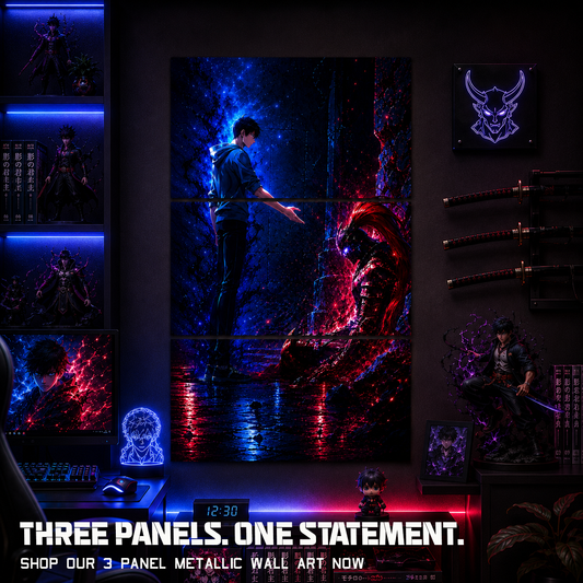 Solo leveling 3-Piece Metal Wall Art