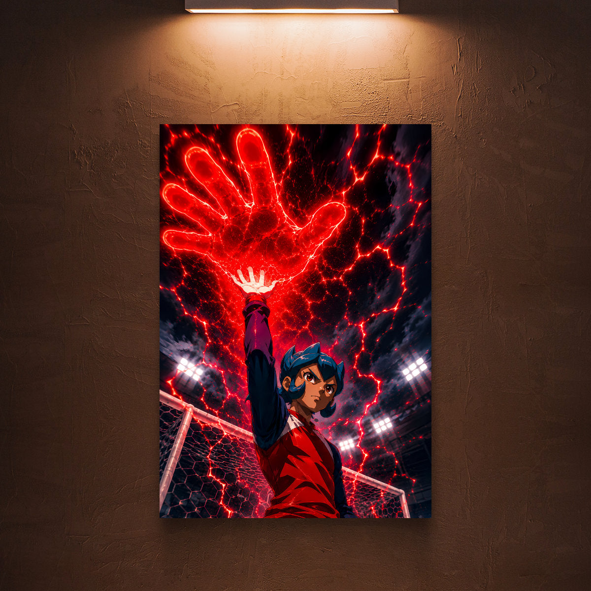Crimson Hand goalkeeper Inazuma Eleven metal poster – view 2