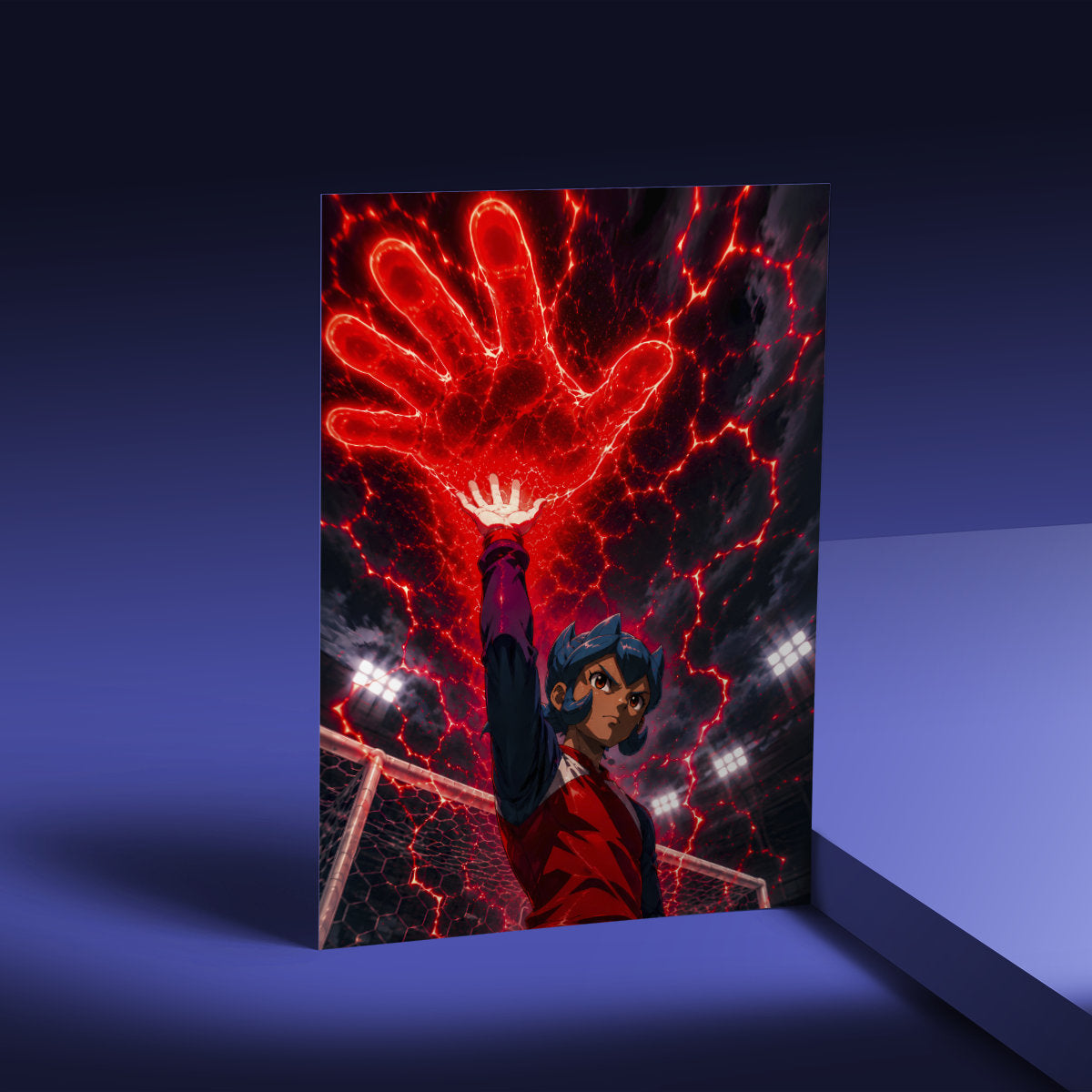 Crimson Hand goalkeeper Inazuma Eleven metal poster – view 3